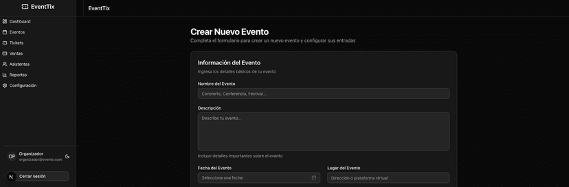 Event Management System — screenshot 1